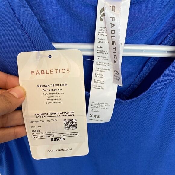 NWT Fabletics Marissa Tie Up Tank - Picture 5 of 6